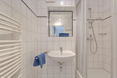 Ein Badezimmer in der Unterkunft Am Ostseestrand 1
