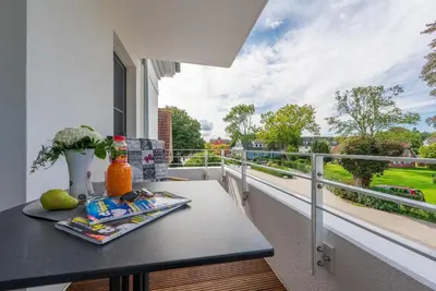 Ein Balkon oder eine Terrasse in der Unterkunft Viktoria Luna WE 8 Küstenzauber
