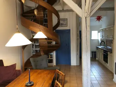 Küche/Küchenzeile in der Unterkunft Hafenstr. 41 A Haus Marienlinde