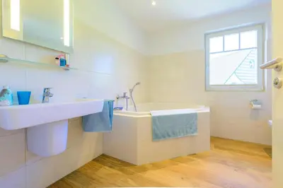 Ein Badezimmer in der Unterkunft Kavelweg Heimathafen