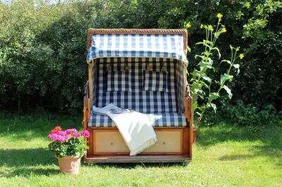 Ein Garten an der Unterkunft Zur Alten Boddenfischerei Ferienwohnung Zander
