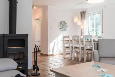 Ein Sitzbereich in der Unterkunft Rämel Haus 