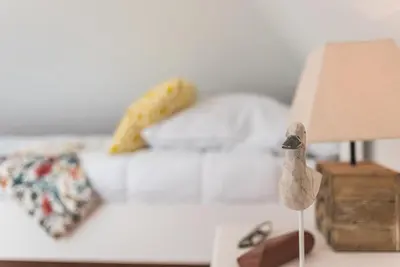 Ein Bett oder Betten in einem Zimmer der Unterkunft Rämel Haus 