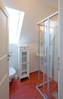 Ein Badezimmer in der Unterkunft Ferienwohnung Spatzennest