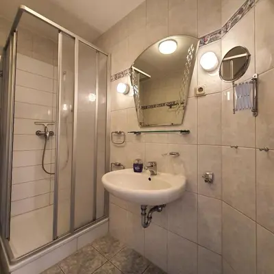 Ein Badezimmer in der Unterkunft 