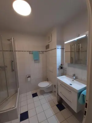 Ein Badezimmer in der Unterkunft 