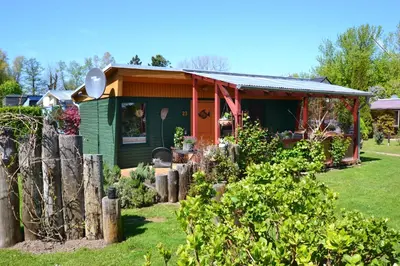 Ein Garten an der Unterkunft Bungalow Ostseebad Ahrenshoop Feldweg 23