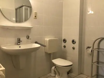 Ein Badezimmer in der Unterkunft Bahnhofstr.11 Wohnungnr.4