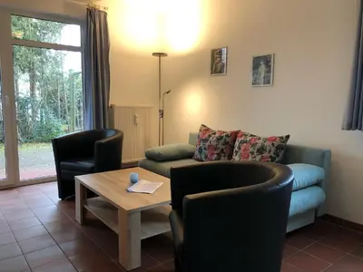 Ein Sitzbereich in der Unterkunft Bahnhofstr.11 Wohnungnr.4