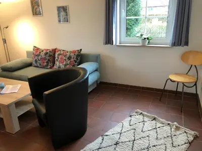 Ein Sitzbereich in der Unterkunft Bahnhofstr.11 Wohnungnr.4