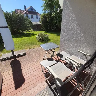Ein Garten an der Unterkunft Bahnhofstr.11 Wohnungnr.2