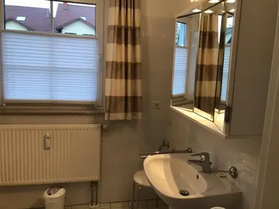 Ein Badezimmer in der Unterkunft Bahnhofstr.13 Wohnung 2