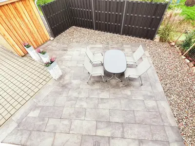 Ein Patio oder anderer Außenbereich in der Unterkunft Haus Findling