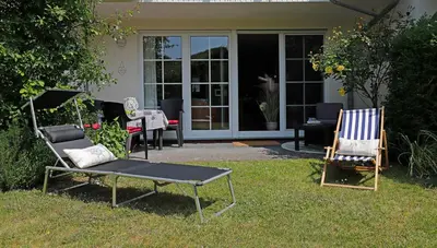 Ein Garten an der Unterkunft Traummomente