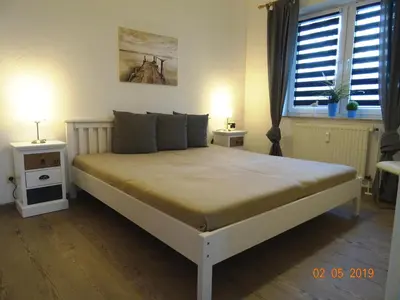 Ein Bett oder Betten in einem Zimmer der Unterkunft Birkenstr.14 a Wohnung 9