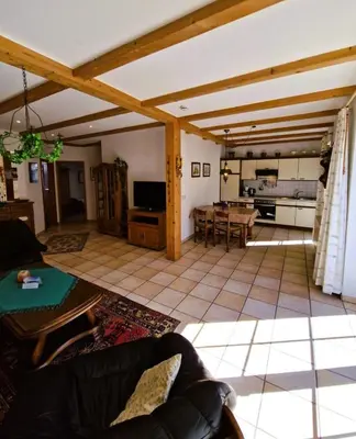 Küche/Küchenzeile in der Unterkunft Birkenstr.17 A