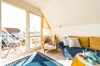 Ein Sitzbereich in der Unterkunft Birkenstr.6 i WHG 10