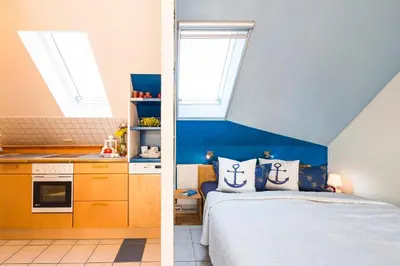 Küche/Küchenzeile in der Unterkunft Birkenstr.6 i WHG 10