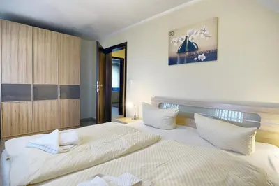 Ein Bett oder Betten in einem Zimmer der Unterkunft Haus Seegurke