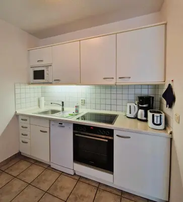 Küche/Küchenzeile in der Unterkunft Darsser Weg 34 a