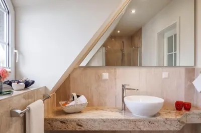 Ein Badezimmer in der Unterkunft Ostseeperle