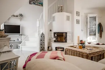 Ein Bett oder Betten in einem Zimmer der Unterkunft Ostseemuschel