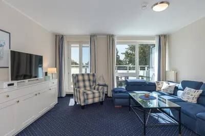 TV/Unterhaltungsangebot in der Unterkunft Apartment am Kurstrand