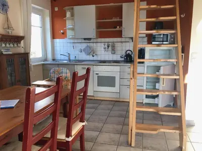 Küche/Küchenzeile in der Unterkunft Darsser Weg 34 a