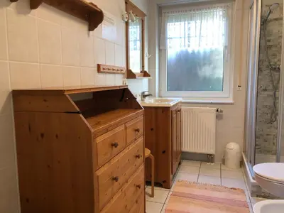 Ein Badezimmer in der Unterkunft Darsser Weg 