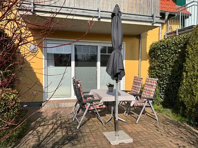 Ein Balkon oder eine Terrasse in der Unterkunft Friedensstraße 41 Wohnung 10