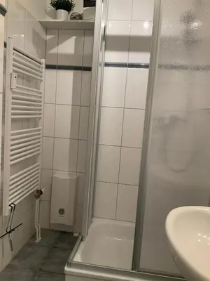 Ein Badezimmer in der Unterkunft Friedensstraße 41 Wohnung 10