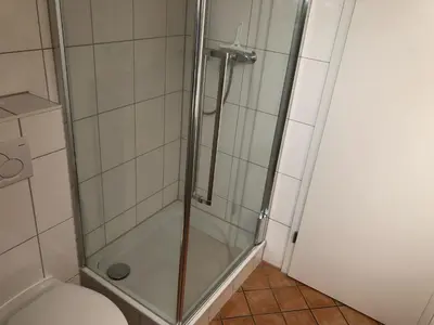 Ein Badezimmer in der Unterkunft Friedensstraße 43 Wohnung 7