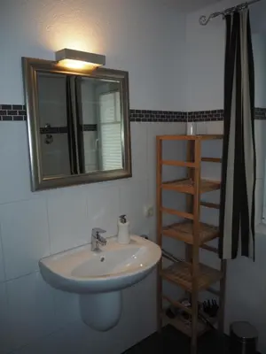 Ein Badezimmer in der Unterkunft Strandmuschel