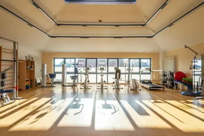 Das Fitnesscenter und/oder die Fitnesseinrichtungen in der Unterkunft Kurmittelcentrum Zingst