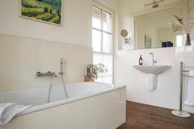 Ein Badezimmer in der Unterkunft Ferienhaus in Fuhlendorf