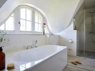 Ein Badezimmer in der Unterkunft Ferienhaus, Fuhlendorf