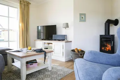 TV/Unterhaltungsangebot in der Unterkunft Haus in Bodstedt mit Sauna am Bodden