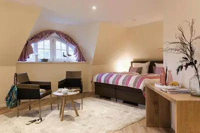 Ein Bett oder Betten in einem Zimmer der Unterkunft Ferienhaus, Fuhlendorf