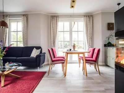 Ein Sitzbereich in der Unterkunft Ferienhaus, Fuhlendorf