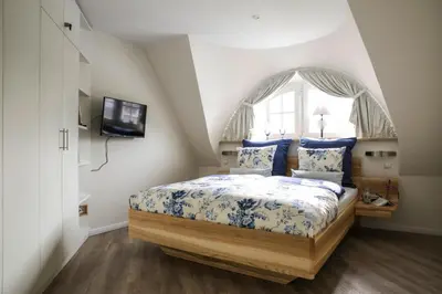 Ein Bett oder Betten in einem Zimmer der Unterkunft Ferienhaus in Fuhlendorf