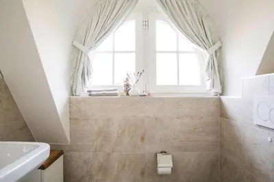 Ein Badezimmer in der Unterkunft Ferienhaus in Fuhlendorf