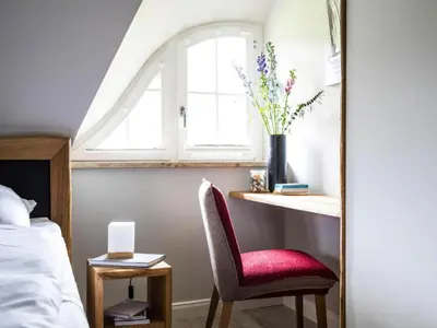 Ein Bett oder Betten in einem Zimmer der Unterkunft Ferienhaus, Fuhlendorf