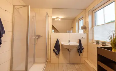 Ein Badezimmer in der Unterkunft Seewolf