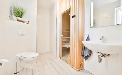Ein Badezimmer in der Unterkunft Seestern