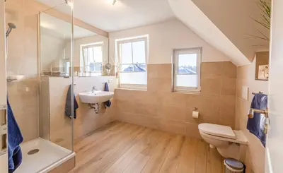 Ein Badezimmer in der Unterkunft Seeteufel