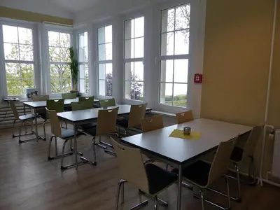 Ein Restaurant oder anderes Speiselokal in der Unterkunft Bernsteinland Barth