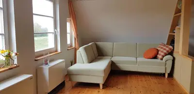 Ein Sitzbereich in der Unterkunft Nebelstation