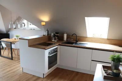 Küche/Küchenzeile in der Unterkunft Penthouse Sonnenuhr
