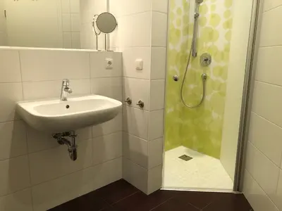 Ein Badezimmer in der Unterkunft Gartenweg 3 Haus Maritimus 