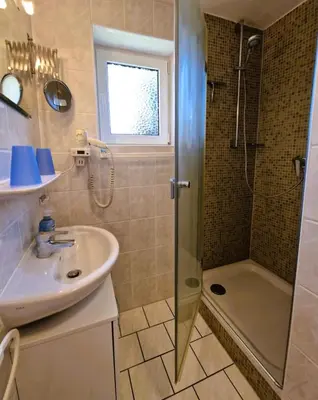 Ein Badezimmer in der Unterkunft Hägerende 